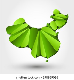 eco map of China. eco map concept