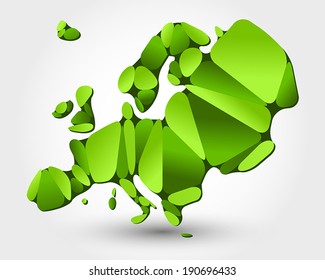 eco map of Europe. eco map concept