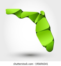 eco map of Florida. eco map concept