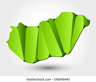 eco map of Hungary. eco map concept