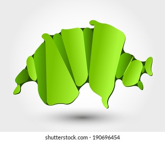 eco map of Switzerland. eco map concept