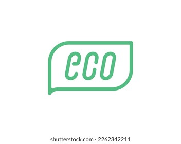 Eco mark icon vector illustration