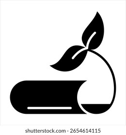 Eco Material Glyph Icon Vector Illustration