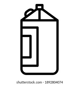 Icono de paquete de material ecológico. Esquema eco material paquete vector icono de diseño web aislado en fondo blanco