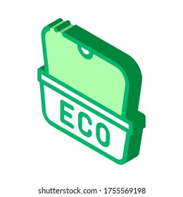 Eco Material Package For Street Food vector isometric sign. color isolated symbol illustration