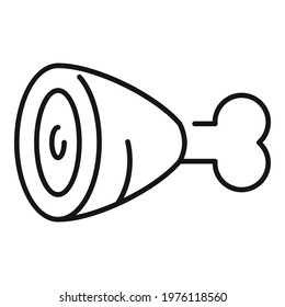 Eco meat production icon. Outline eco meat production vector icon for web design isolated on white background