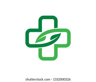Eco Medic Plus Logo Template, Icon, Symbol - Vector