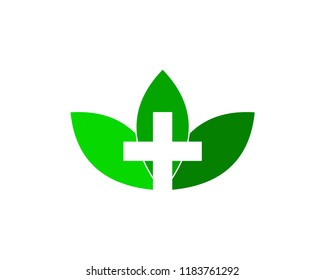 eco medical logo symbol template design vector