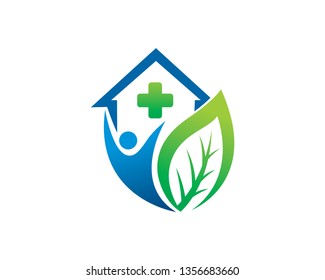 Eco Medical Logo Template, Icon, Symbol - Vector