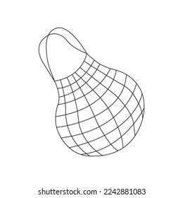 Eco mesh bag. Minimalistic design.