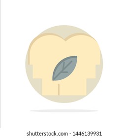 Eco, Eco Mind, Head, Mind Abstract Circle Background Flat color Icon