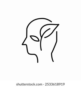 vetor de sinal de ícone de eco mind