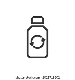 Icono de línea mínima ecológica. Diseño de símbolo de trazo web. Señal ecológica aislada en un fondo blanco. Icono de línea Premium.