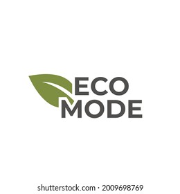 eco mode icon. eco friendly and ecology symbol. vector color image