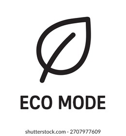 Icono Indicador De Modo Eco, Vector De Símbolo Del Salpicadero Para Ahorrar Combustible.