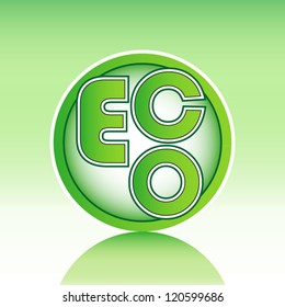 Eco modern colorful green sign design