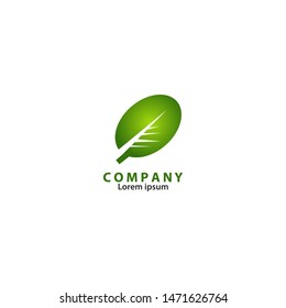 Eco Modern Concept Logo Design Template. Green leaf vector illustration
