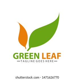 Eco Modern Concept Logo Design Template. Green leaf vector illustration