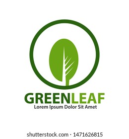 Eco Modern Concept Logo Design Template. Green leaf vector illustration