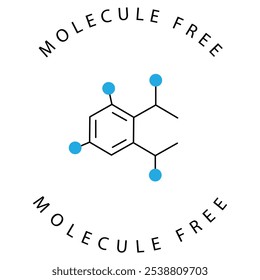 Estrutura de Eco Molécula para Ftalato Química Ícone Vetor Design