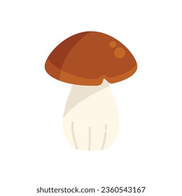 Eco mushroom icon flat vector. Organic farm. House industry isolated