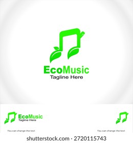 Eco Music, Vektorlogo-Vorlage