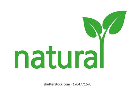 Eco Natural Bio Organic Products Sign Vector Illustration