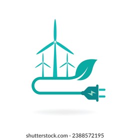 eco natural energy icon concept