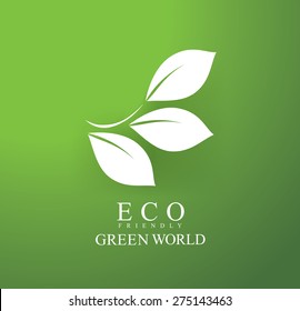 Eco natural green leaves