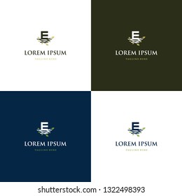 Eco Natural Letter Initial E Logo Design Template