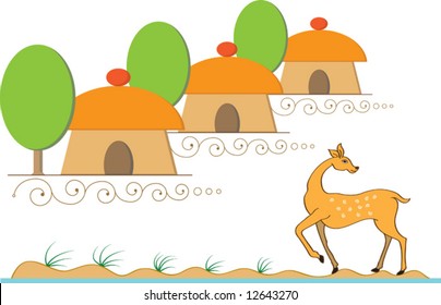 Eco Natural resort with wildlife surrounding a perfect tourist destination for Vacation.