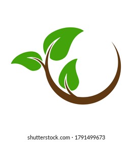 Eco and nature concept vector elements design with leaves. You can use it for logos, signs, icons, illustrations, t shirts, branding, merchandise, posters, prints or other media purpose