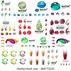 Conceptos de naturaleza ecológica, conjunto de iconos