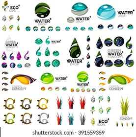 Conceptos de naturaleza ecológica, conjunto de iconos vectoriales