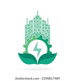 eco nature energy icon concept