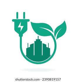 eco nature energy icon concept