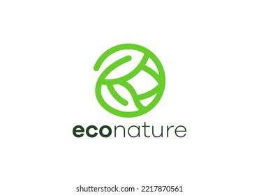 eco nature environmental logo design