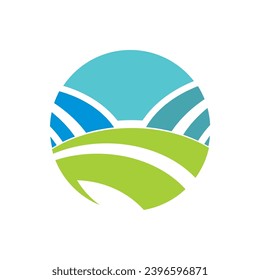 eco nature landscape icon vector logo