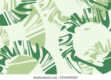 Eco nature product. Background tropical green style. Summer abstract texture of banner, poster, advertising, web, social, promo or flyer design. Vector illustration.