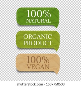 Las Burbujas Del Discurso De La Naturaleza Ecológica Establecen Un Fondo Transparente Con Malla De Gradiente, Ilustración Del Vector