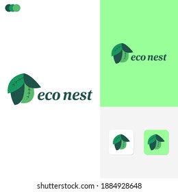 Eco Nest Logo Template Design Concepts