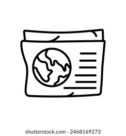 Eco News Paper isolated icon. vector illustration