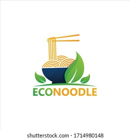 Eco Noodle Logo Template Design