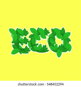 Eco object on a yellow background