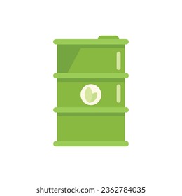 Eco oil barrel icon flat vector. Digital home. Digital care isolated