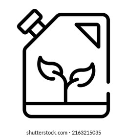 An eco oil editable line icon

