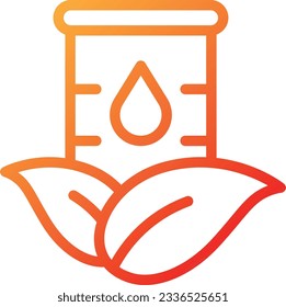 Eco Oil Gradient Icon - Single Icon, Vector