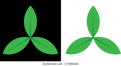 eco on white and black vector background Logo