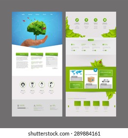 Eco One Page Website Design Template