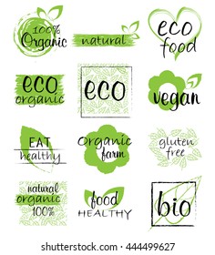 eco organic bio logos.